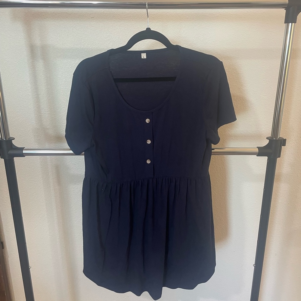 Navy Blue Women's Top
